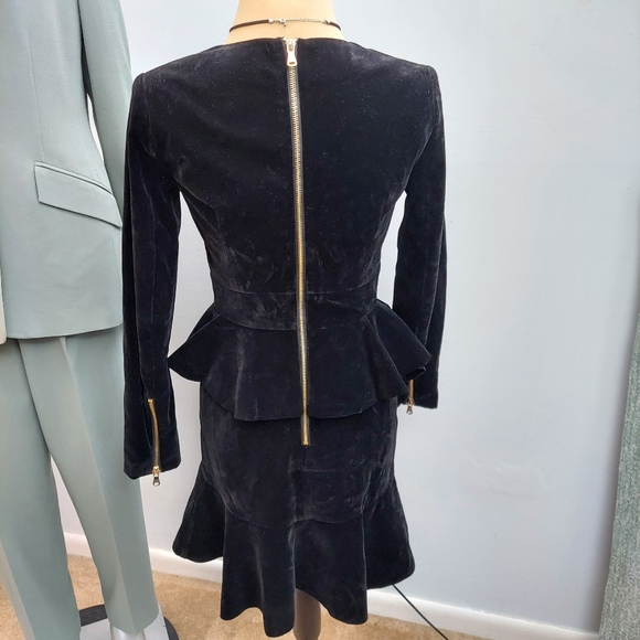 Sistaress Velvet Ruffle Cocktail Dress sz M - Picture 3 of 14